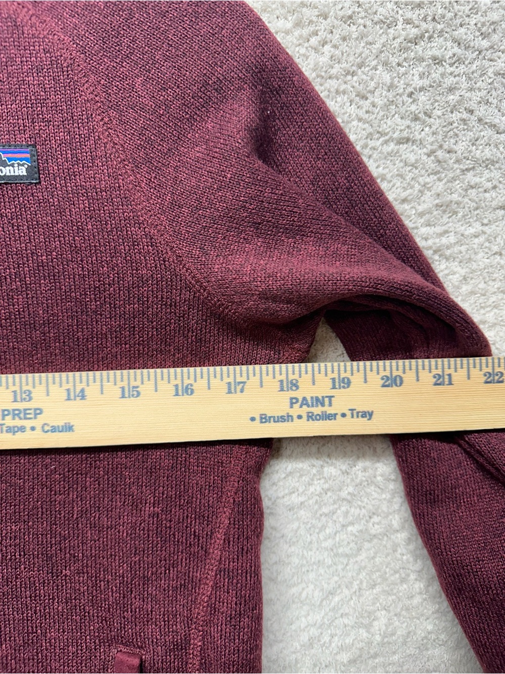 Patagonia Better Sweater Full Zip Fleece Jacket Burgundy Kids XL 14 Zip Up - Picture 8 of 9